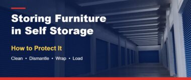 Storing furniture in a secure self storage unit at Hoddesdon Self Storage